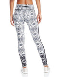 Active Long Pant Print Side Crochet Deco Noir XLarge