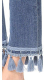 Jacqueline Straight Leg Indigo Tassel 30