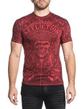 Affliction Distortion Tee Shirt Dirty Red Wash Large