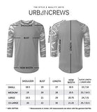 URBANCREWS Hipster Hip Hop Camouflage Pattern Ranglan Shirt CHARCOALCAMO S
