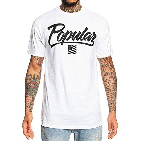 POPULAR DEMAND POPULAR SCRIPT SS T SHIRT WHITE M