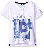 GUESS LITTLE BOYS SHORT SLEEVE JEANS GRAPHIC TSHIRT TRUE WHITE 2