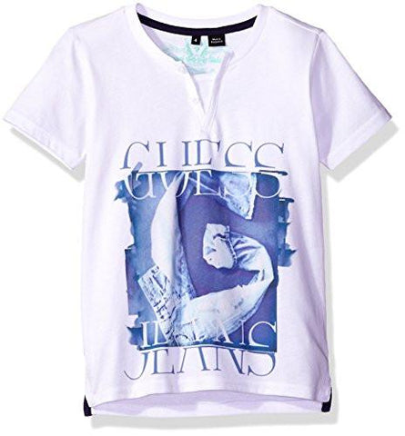 GUESS LITTLE BOYS SHORT SLEEVE JEANS GRAPHIC TSHIRT TRUE WHITE 2