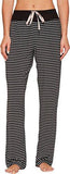 Striped Long Pants Black Yarndye Stripe Pajama Bottoms
