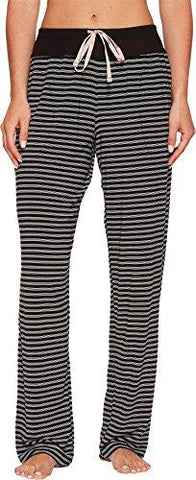 Striped Long Pants Black Yarndye Stripe Pajama Bottoms
