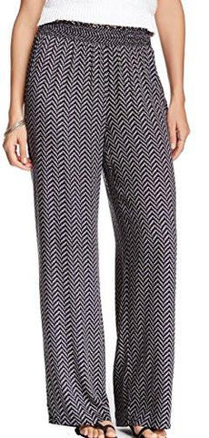 Daniel Rainn Small Smocked Waist Printed Pants Black S