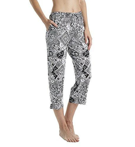 Cropped Pajama Pant Paisley Xl