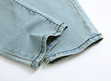 Ripped Skinny Destroyed Slim Fit Pants With Holes Light Blue Us 32