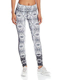 Active Long Pant Print Side Crochet Deco Noir XLarge