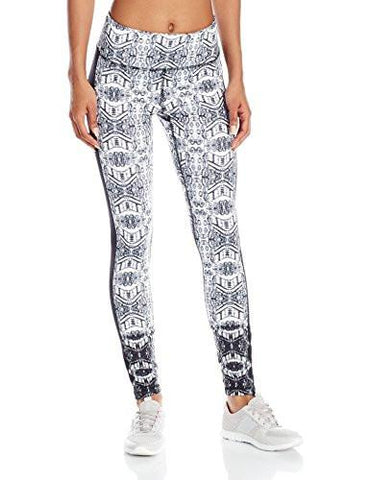 Active Long Pant Print Side Crochet Deco Noir XLarge