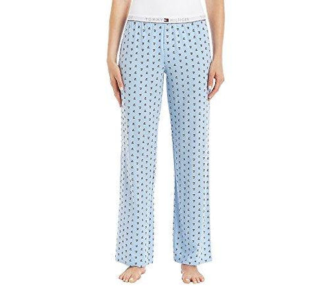 Basic Pajama Pant Chambray Blue Flag Heart Xl
