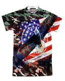 Sublimation Print Tshirt Small Camo Eagle