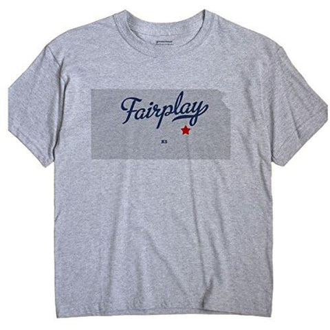 Fairplay Kansas Ks Map Greatcitees Souvenir T Shirt