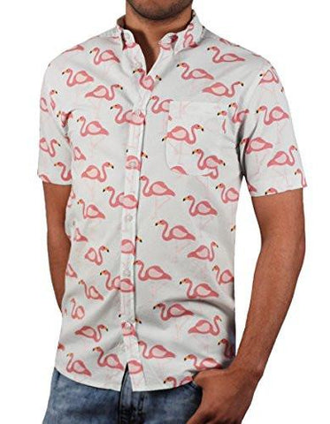 FLAMINGO PRINT BUTTONDOWN SHIRT FROM ALPHA BETA