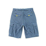 Wave Stripe Blue Cargo Shorts Size 32
