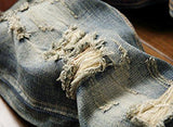 Vintage Casual Ripped Broken Hole Denim Joggers Pants