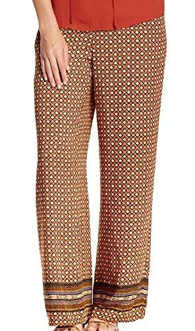 Daniel Rainn Medium Printed Wideleg Pants Orange M