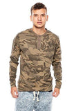 Guys Imperious Excellent Camo Henley Long Sleeves Tees Tops Ts01 Xl Grey