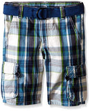 Big Fashion Cargo Shorts Blue Plaid 16