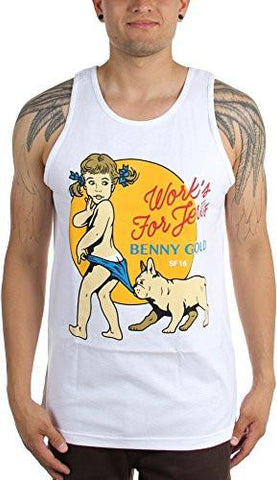 BENNY GOLD DONT BURN TANK TOP SIZE: XLARGE COLOR: WHITE