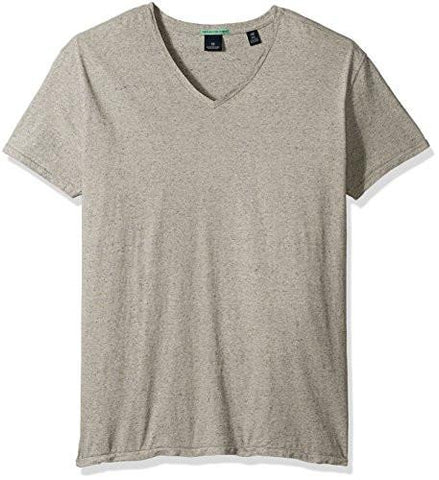 Scotch & Soda VNeck Tee in Jersey Quality with Neps Grey Melange Small