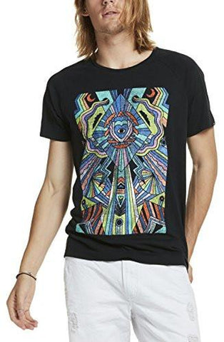 Scotch & Soda Crewneck Tee in Jersey Quality with Colourful Chest a Antra Large