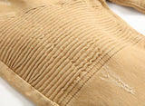 Men S Khaki Biker Moto Distressed Destroyed Fashion Skinny Slim Fit 336Khaki W32