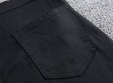 Leward Slim Fit Black Stretch Destroyed Ripped Skinny Denim 34 Black