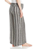 Maternity Isla Smock Waist Pant Black Geo Xl