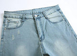 Ripped Skinny Destroyed Slim Fit Pants With Holes Light Blue Us 32