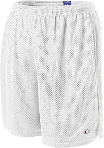 CHAMPION LONG MESH SHORTS WITH POCKETS L WHITE