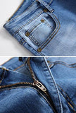 Men Ripped Slim Fit Straight Denim Jogger Pants Vintage Style With Broken Holes 06 W34