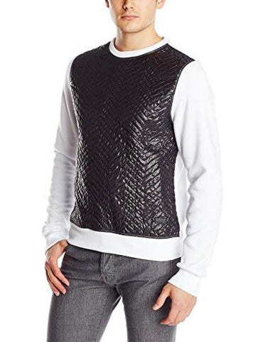 Akademiks Tremont Quilted Cire Pullover Shirt White XLarge
