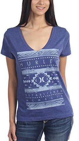 Hurley Sun City Prem VNeck TShirt Size: Large Color: Heather Loyal Blue