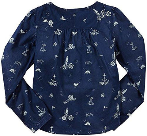 Scotch & Soda Kids Little Girls Print Blouse Kid Navy 6