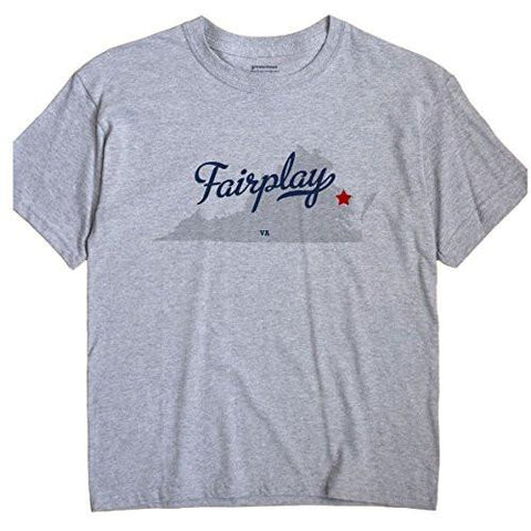 Fairplay Virginia Va Map Greatcitees Souvenir T Shirt