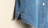 Hsd Cool Knotted Short Denim Shawl Coat Top Jacket Dark Blue Asian XXxl