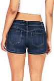 Wax Juniors Classic Blue Denim Shorts L Dark Denim