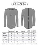 URBANCREWS Hipster Hip Hop Raw Edge Thermal Long Sleeve Tshirt WHITE XXL