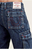 Cargo Cut Off Big T Red Stitch Short Stone Grunge Size 38