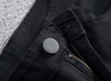 Leward Slim Fit Black Stretch Destroyed Ripped Skinny Denim 34 Black