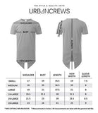 URBANCREWS Hipster Hip Hop Basic Fishtail Longline Tshirt RED XLARGE