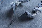 Slim Destroyed Ripped Stretch Holes Distressed Skinny Denim Jogger 36
