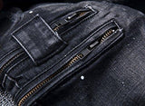 Stretch Straight Zipper Deco W32 01 Black
