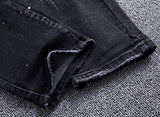 Stretch Straight Zipper Deco W32 01 Black