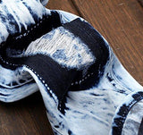 Snow Washed Ripped Slim Fit Blue 36