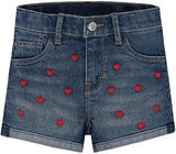 Little Embroidered Shorty Shorts Fiji Blue 6X