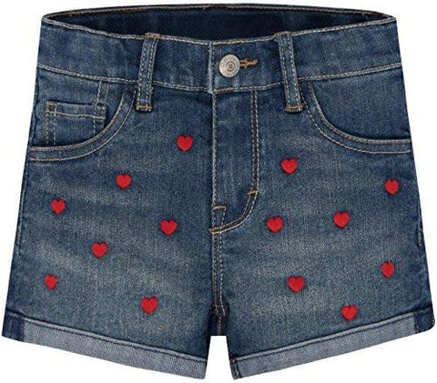 Little Embroidered Shorty Shorts Fiji Blue 6X