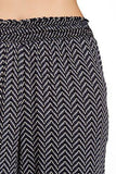 Daniel Rainn Small Smocked Waist Printed Pants Black S