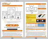 Htrise USb Powered Computer Speakers System X7 Black For Gamingmusicmovies Active Multimedia Stereo Subwoofer For Laptopdesktoplenovohpthinkpadibmdellsonymacfeesamsunacermicrosoftpc